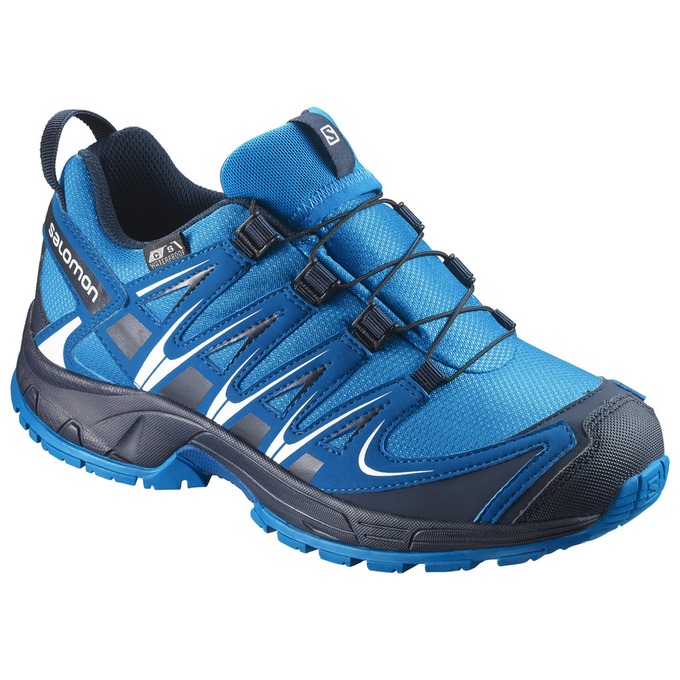 Salomon XA PRO 3D CSWP J Zapatillas Trail Running Niños - Azules / Azul Marino - Colombia (42369-BVU